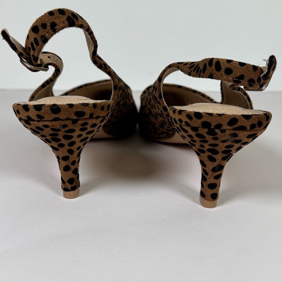 Isaac Mizrahi Leopard Print Slingback Kitten Heel - Size 9 - Picture 8 of 10
